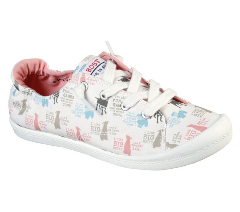 Skechers Bobs Beach Bingo - Dog Is Good - Pawsitivity - Womens Casual Shoes White/Multicolor [AU-ZH4